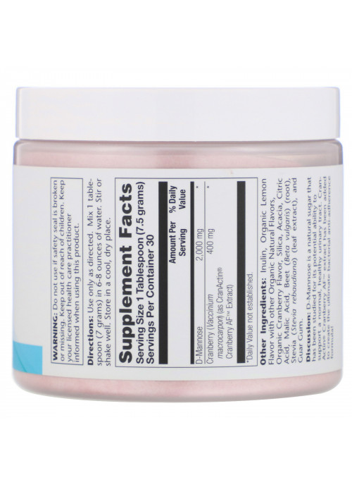 Solaray, D-Mannose with CranActin Powder, 2,000 mg, 8 oz (226 g)