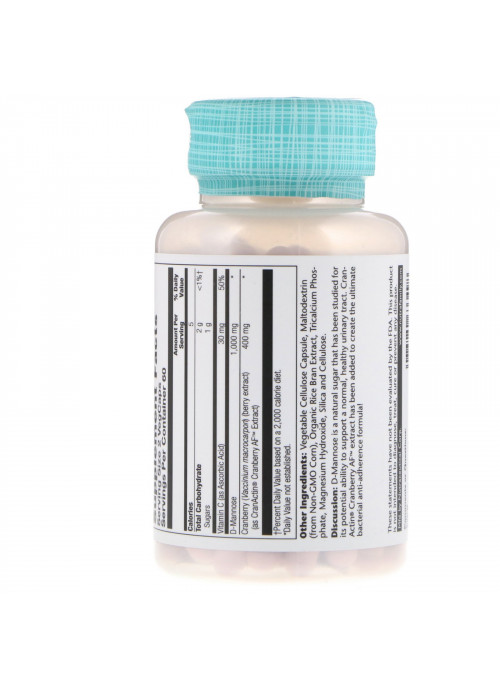 Solaray, D-Mannose with CranActin, Urinary Tract Health, 120 VegCaps