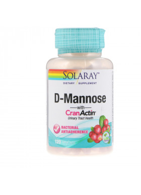 Solaray, D-Mannose with CranActin, Urinary Tract Health, 120 VegCaps