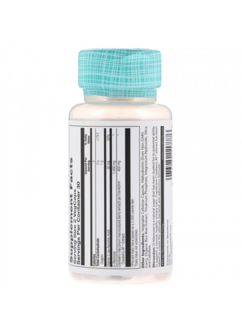 Solaray, D-Mannose with CranActin, Urinary Tract Health, 60 VegCaps