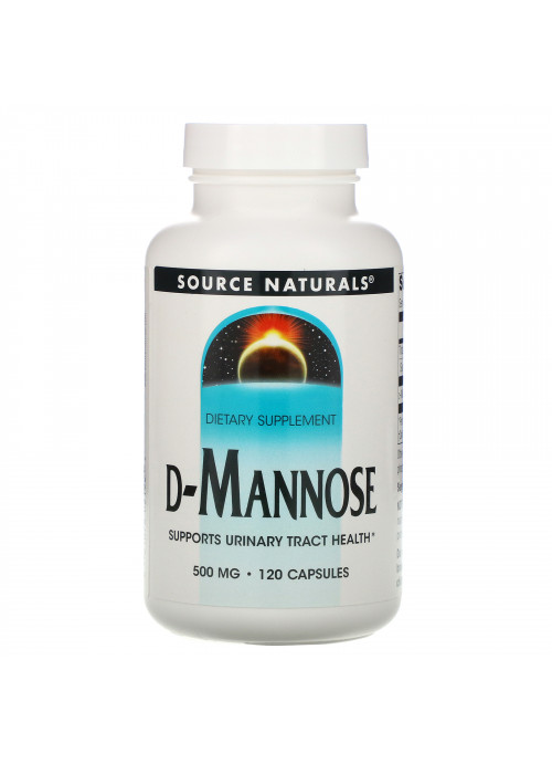 Source Naturals, D-Mannose, 500 mg, 120 Capsules