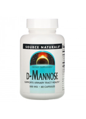 Source Naturals, D-Mannose, 500 mg, 60 Capsules