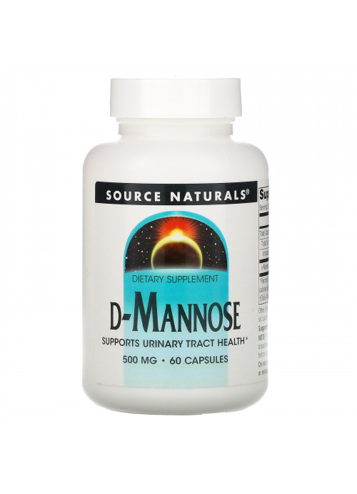Source Naturals, D-Mannose, 500 mg, 60 Capsules