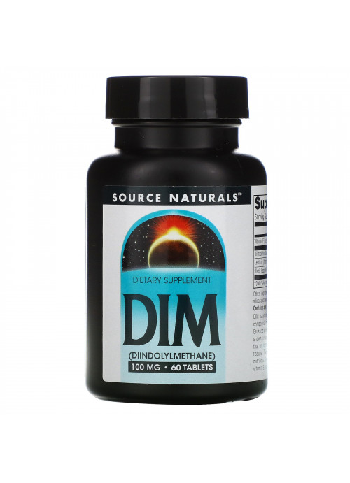 Source Naturals, DIM, 100 mg, 60 Tablets
