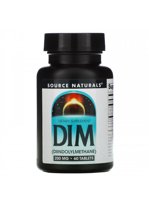 Source Naturals, DIM, 200 mg, 60 Tablets