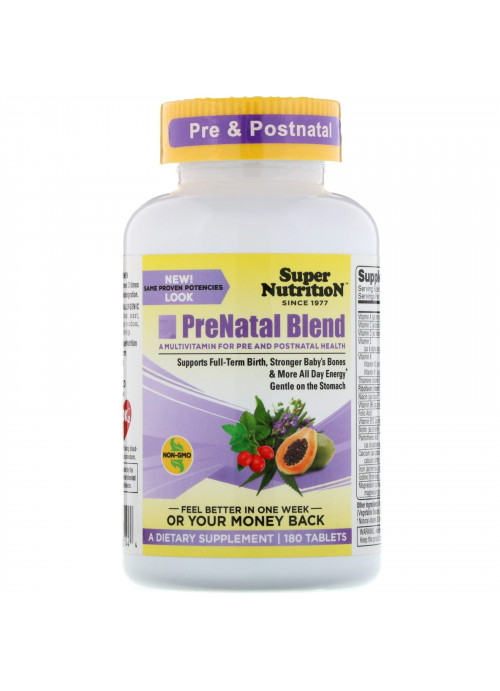 Super Nutrition, PreNatal Blend, 180 Tablets