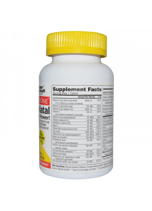 Super Nutrition, SimplyOne, PreNatal, Triple Power Multivitamins, 90 Tablets
