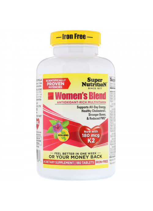 Super Nutrition, Women's Blend, Iron Free, 180 Tablets