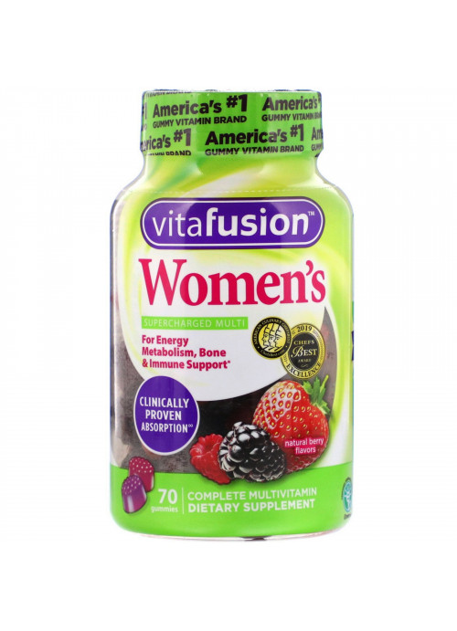 VitaFusion, Women's Complete Multivitamin, Natural Berry Flavors, 70 Gummies