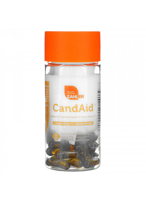 Zahler, CandAid, Supports Intestinal Health & Yeast Balance, 60 Timed Release Capsules