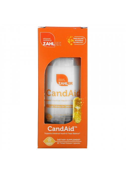 Zahler, CandAid, Supports Intestinal Health & Yeast Balance, 60 Timed Release Capsules