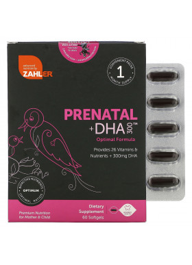 Zahler, Prenatal + DHA 300 Optimal Formula, 60 Softgels