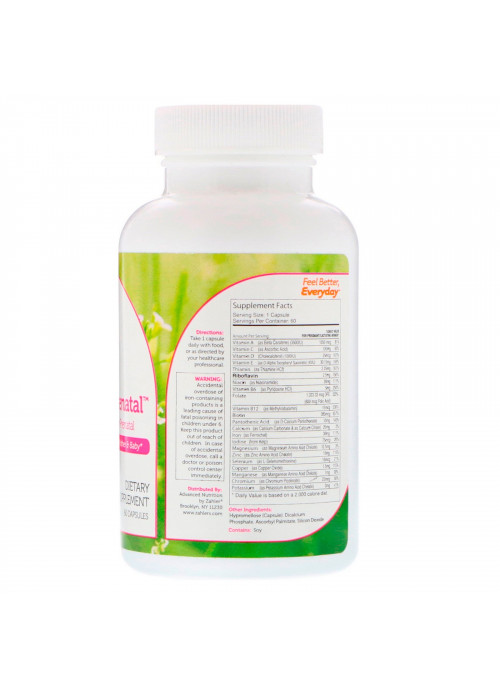 Zahler, Total One Prenatal, Essential Once-Daily Prenatal, 60 Capsules